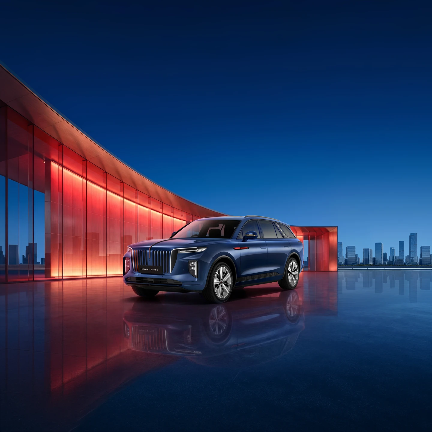 HONGQI E-HS9 in the supplier campaign artwork